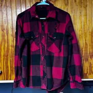Womens Forever 21 button up flannel size L